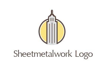 circle and empire state building logo