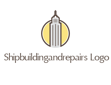 circle and empire state building logo
