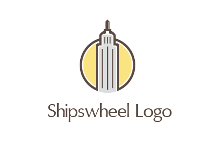 circle and empire state building logo