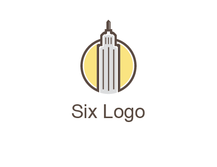 circle and empire state building logo