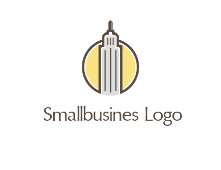 circle and empire state building logo