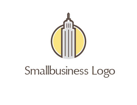 circle and empire state building logo