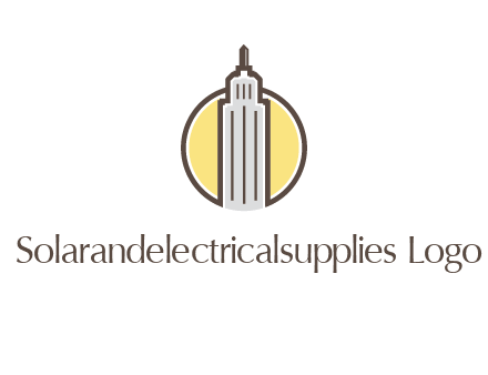 circle and empire state building logo