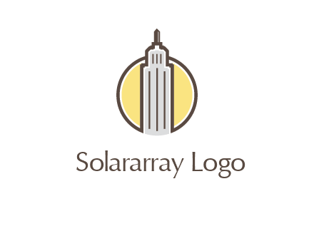 circle and empire state building logo