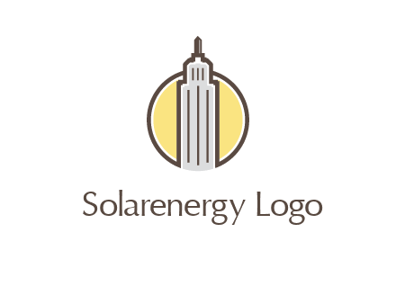 circle and empire state building logo