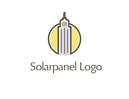 circle and empire state building logo