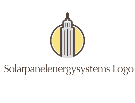 circle and empire state building logo