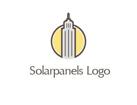circle and empire state building logo