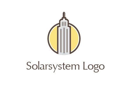 circle and empire state building logo