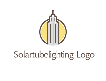 circle and empire state building logo