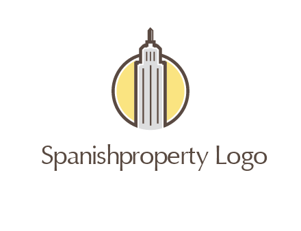 circle and empire state building logo