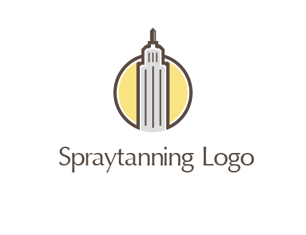 circle and empire state building logo
