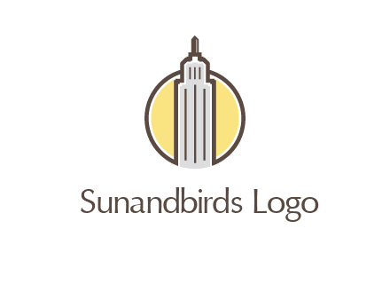 circle and empire state building logo