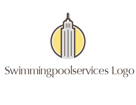 circle and empire state building logo