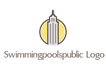 circle and empire state building logo