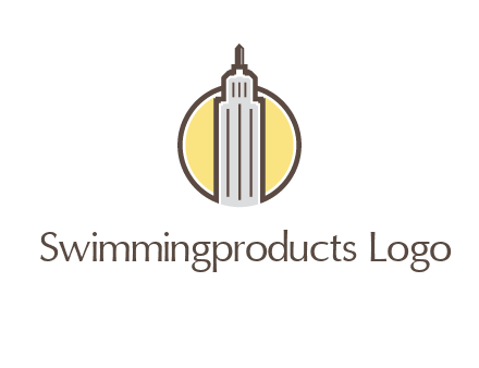 circle and empire state building logo