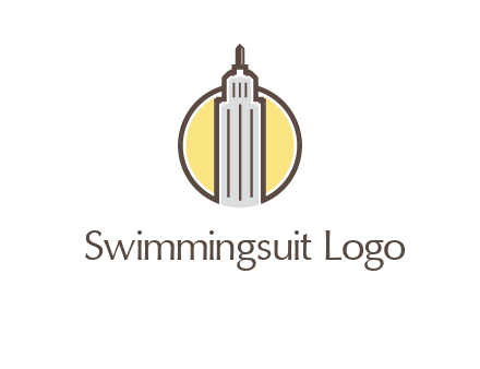 circle and empire state building logo