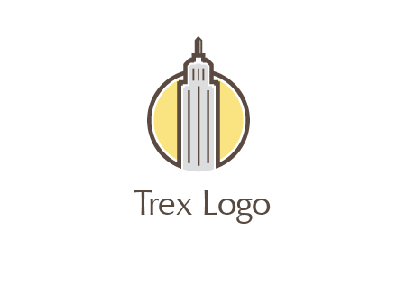 circle and empire state building logo