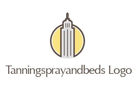 circle and empire state building logo