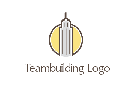 circle and empire state building logo
