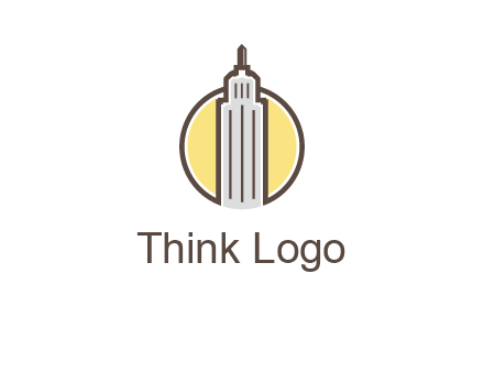 circle and empire state building logo