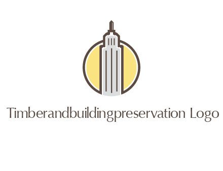 circle and empire state building logo