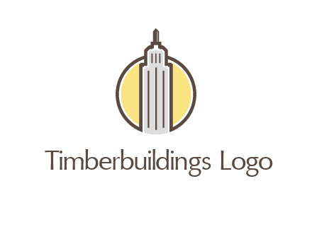 circle and empire state building logo