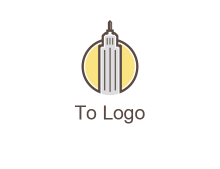 circle and empire state building logo