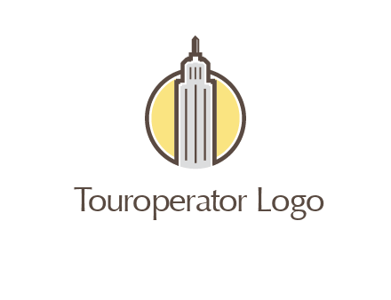 circle and empire state building logo