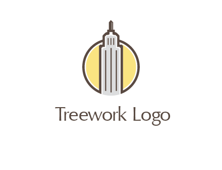 circle and empire state building logo