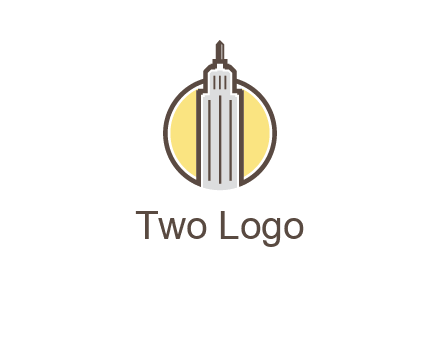 circle and empire state building logo