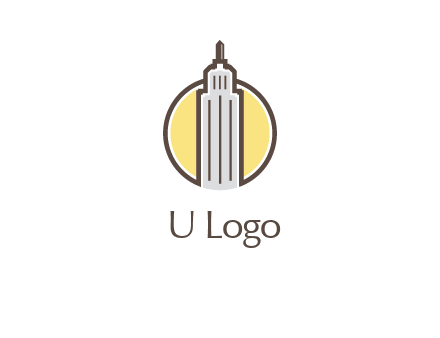 circle and empire state building logo