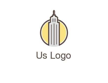 circle and empire state building logo