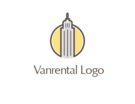circle and empire state building logo
