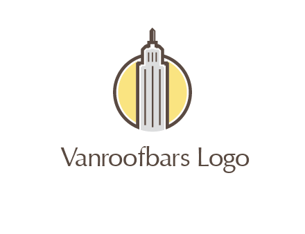 circle and empire state building logo