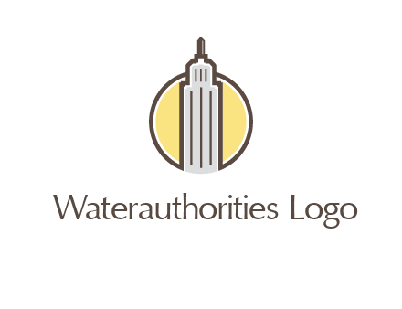 circle and empire state building logo