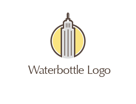 circle and empire state building logo