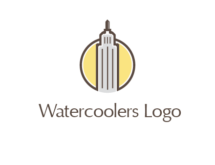 circle and empire state building logo