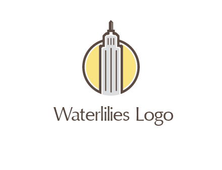 circle and empire state building logo