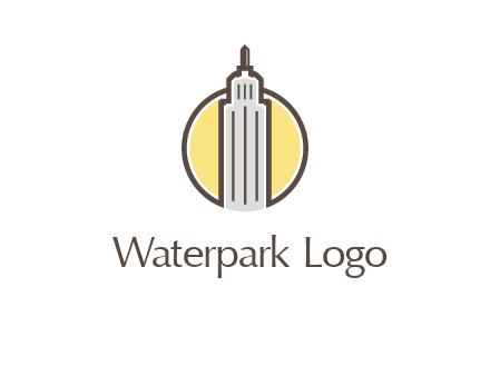 circle and empire state building logo