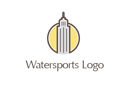 circle and empire state building logo