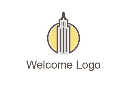 circle and empire state building logo