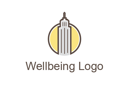 circle and empire state building logo