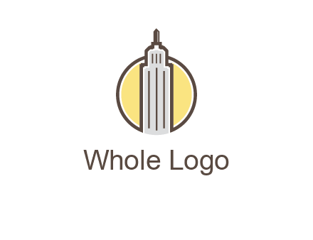 circle and empire state building logo