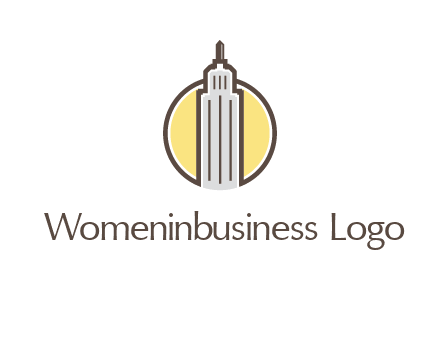 circle and empire state building logo