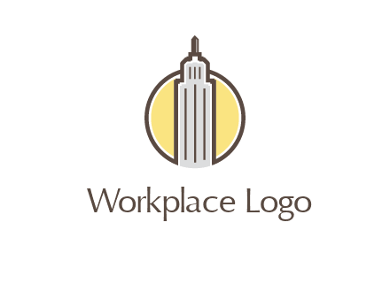 circle and empire state building logo