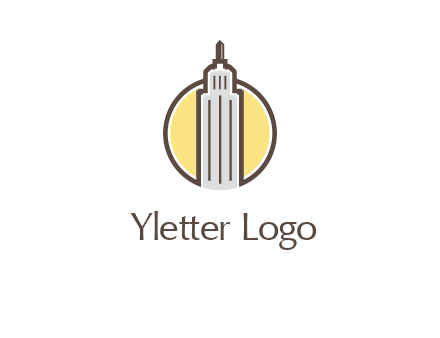 circle and empire state building logo