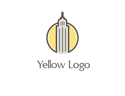 circle and empire state building logo