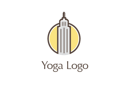 circle and empire state building logo