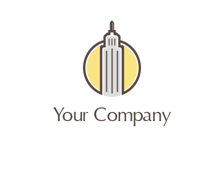 circle and empire state building logo